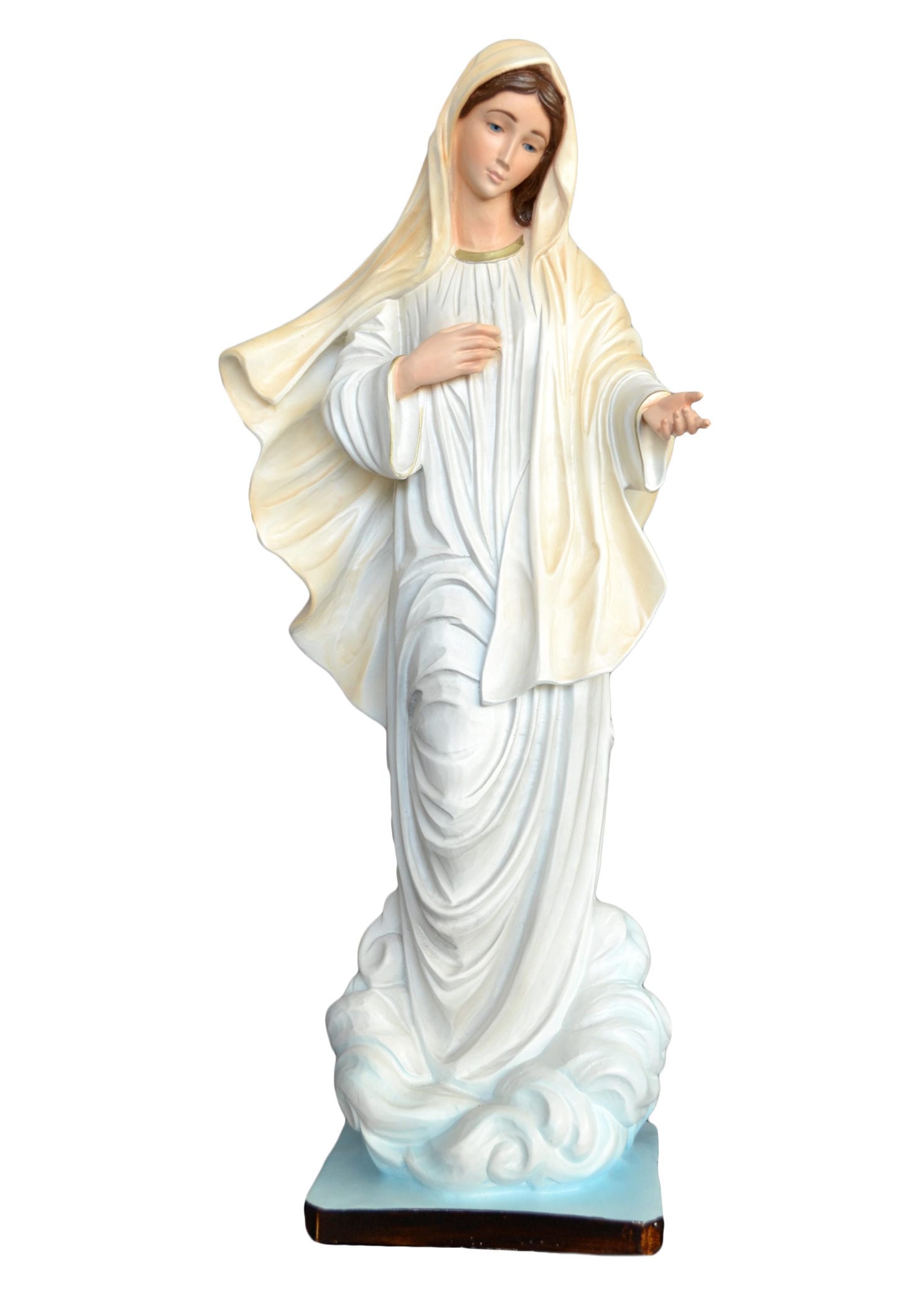 Madonna di Medjugorje art 5186 Madonna di Medjugorje in resina statua realizzata in resina dipinta ad olio disponibile in diverse altezze