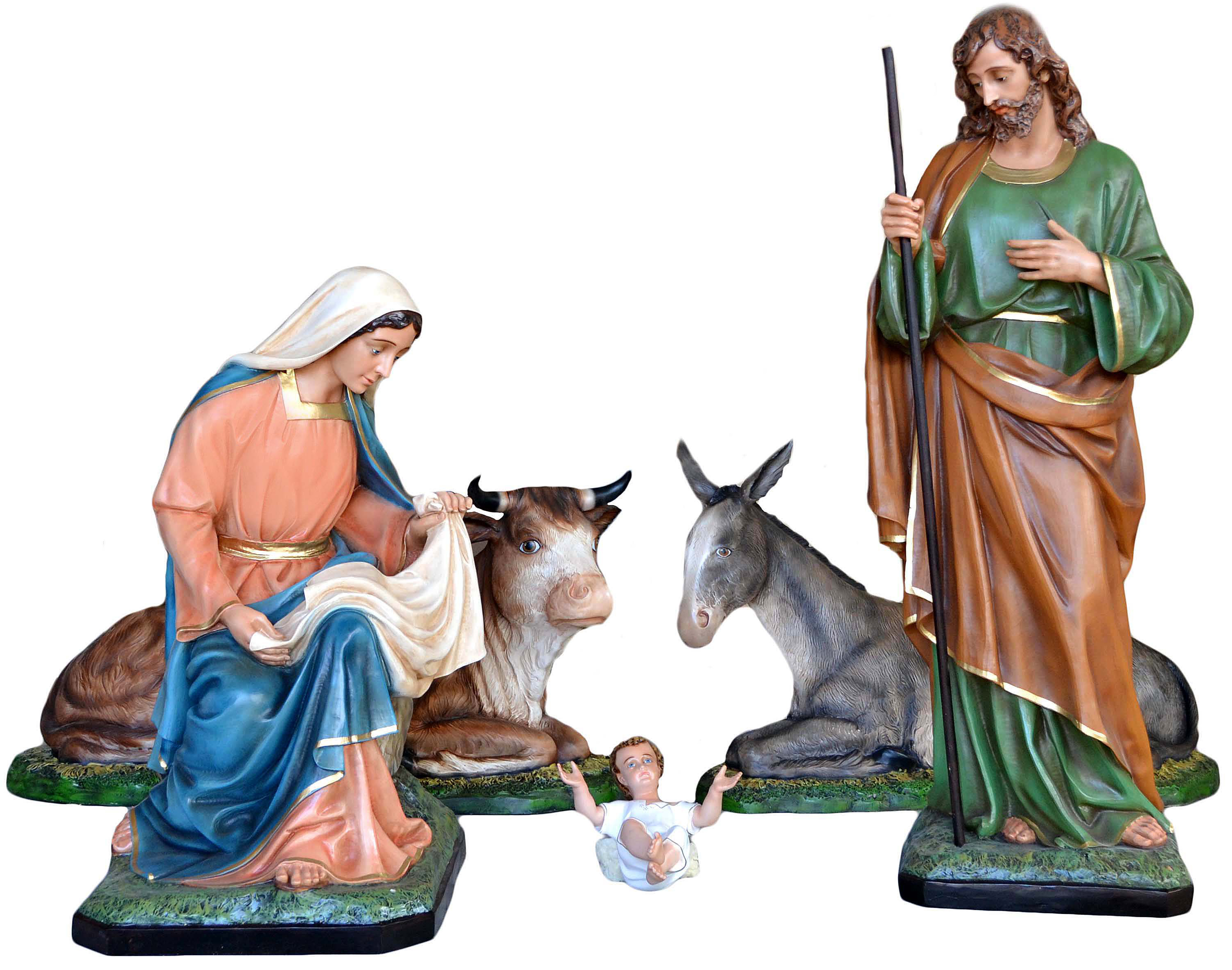 presepe-in-vetro-resina-cm-180-art-na-128 Presepe in vetroresina cm 160, costituito da cinque statue dipinte di grandi dimensioni