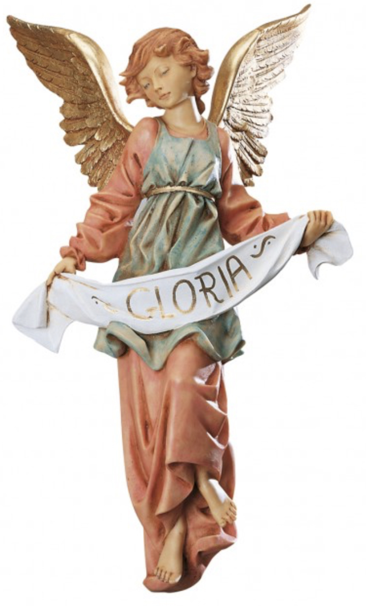 angelo-gloria-art-na-31 Angelo Gloria Fontanini cm 65 statua per Natività in resina dipinta a mano effetto legno