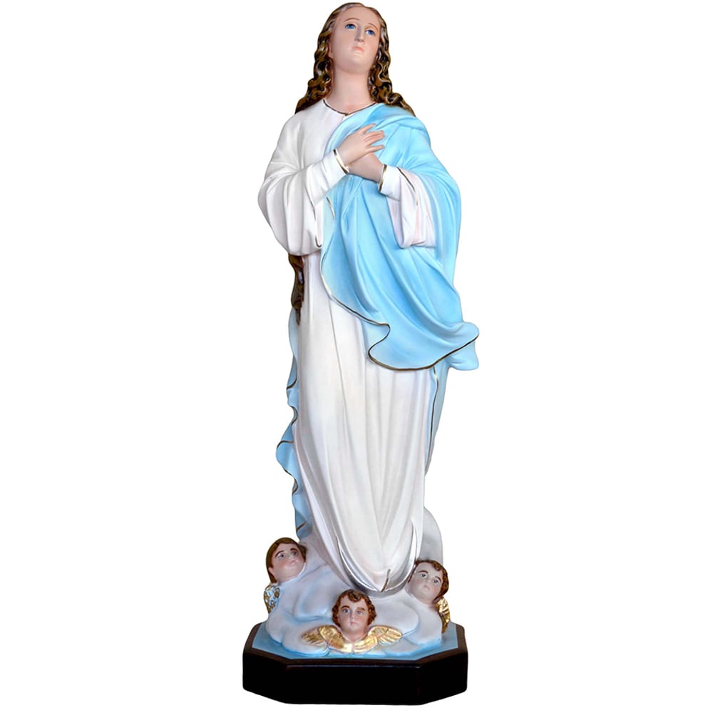 Madonna dell’assunta cm 88 art 5302 Madonna Assunta in resina statua dipinta con colori ad olio disponibile in diverse varianti di altezza