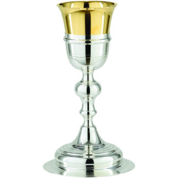 Calice “Cesarea” Maranatha Lab in un elegante stile classico in ottone bicolore lucido e tornito