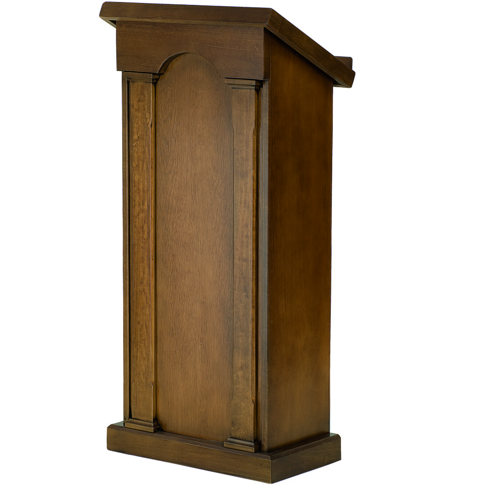 Ambone in legno art 2661 Ambone in legno massello realizzato interamente a mano in legno massello di noce italiano