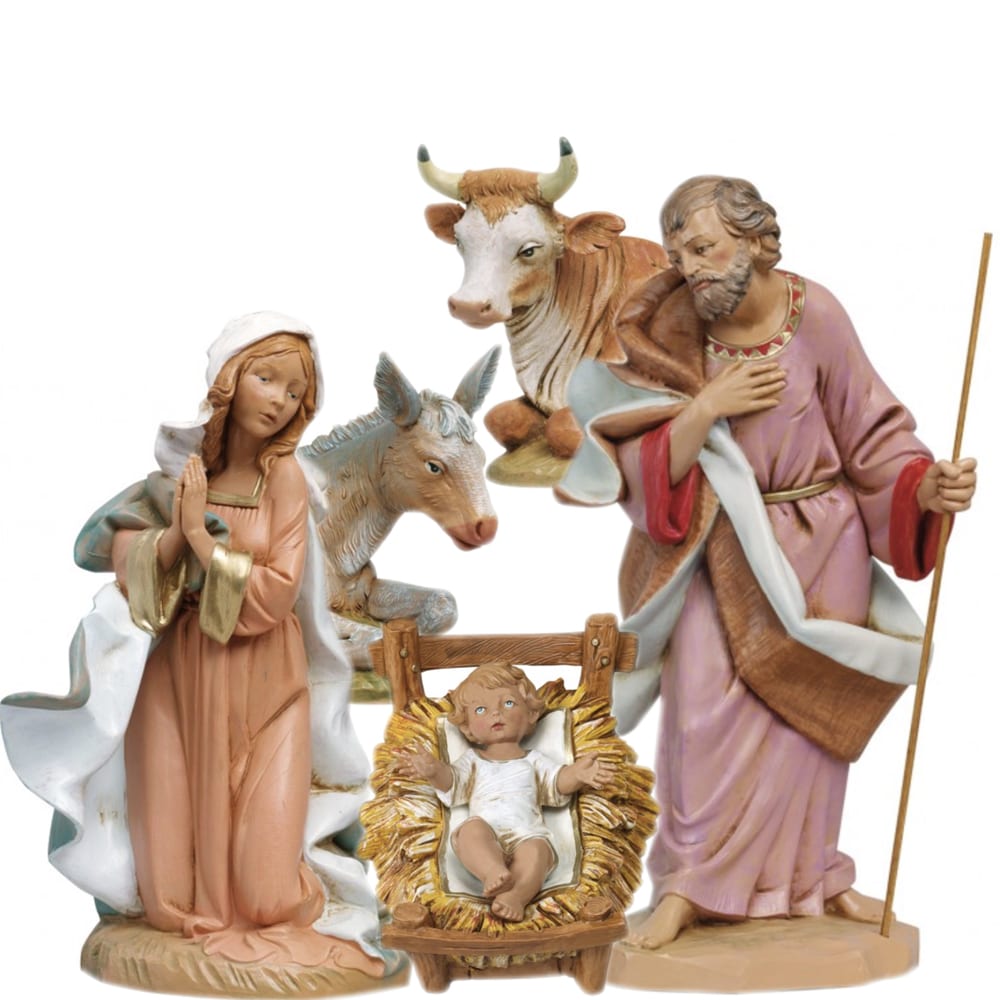 NATIVITA CM 30 NA 86 Natività Fontanini cm 30 composta da statue in resina dipinte a mano