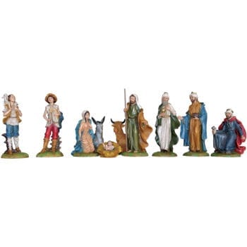 Set Presepe Di Natale Focket In Resina, Figure Natività Con Capanna, Statue Per Decorazione Interni, Scena Della Natività